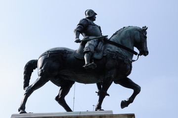 Fototapeta premium Bartolomeo Colleoni, Venezia monumento equestre, Monumento in Bronzo del Verrocchio