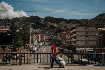 CUSCO, PERU - Jul 08, 2020: The new normal in Cusco, PerÃº