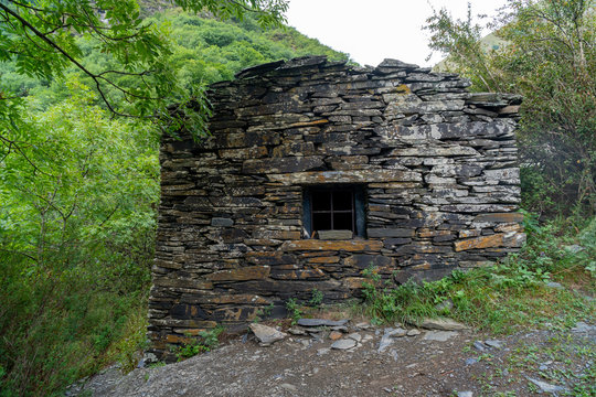 Anatori Crypts, near Shatili in the Upper Khevsureti. Georgia