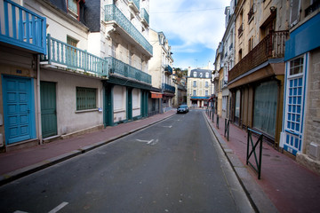 Fototapeta na wymiar The narrow streets of a small French town