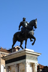 Fototapeta na wymiar Bartolomeo Colleoni, Venezia monumento equestre, Monumento in Bronzo del Verrocchio