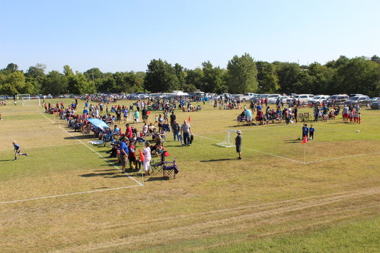 Fans At A Kids Soccer Game In Oklahoma