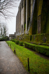 Ancient impregnable abbey fortress on an island in normandy
