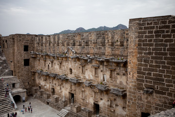 Ancient Roman theater, where performances and gladiatorial battles were held