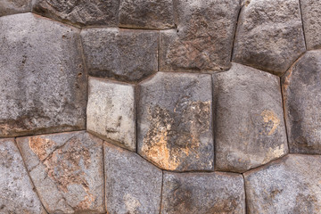 View of Sacsayhuaman fortress, Inca ruins in Cusco, Peru