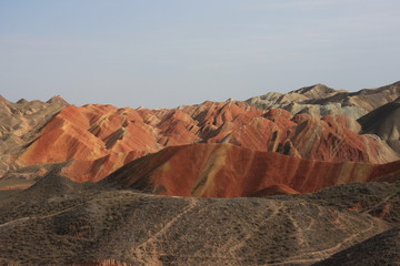 Sun on the rainbow hills