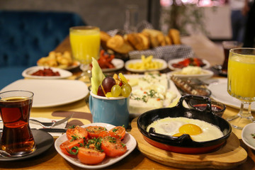 breakfast table turkish style