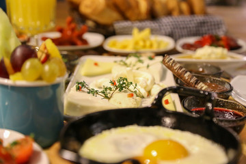 cheese on breakfast table