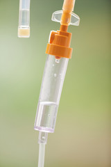 Close-up of dropper with medicine for patient at hospital