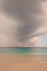 Fototapeta na wymiar A storm over the Indian ocean captured from Seychelles
