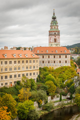 Fototapeta na wymiar A view of Cesky Krumlov in Czechia, Central Europe