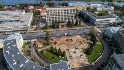 City central District of Tver in Tver Oblast, Russia at confluence of Volga and Tvertsa Rivers....