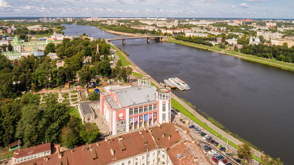 City central District of Tver in Tver Oblast, Russia at confluence of Volga and Tvertsa Rivers....
