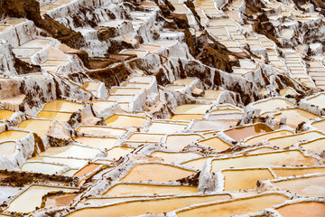 Salt ponds in Maras, Peru