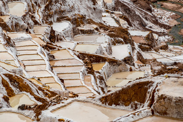 Salt ponds in Maras, Peru