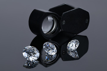 Diamond on Black Background