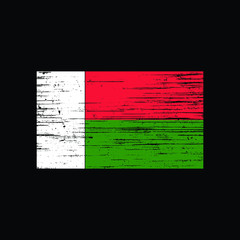 Madagascar Grunge Distress Country Flag Vector