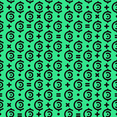 Seamless mathematic financial texture with logo concept