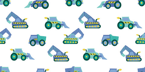 CUTE TRUCK SEAMLESS PATTERN CARTOON DOODLE COLLECTION
