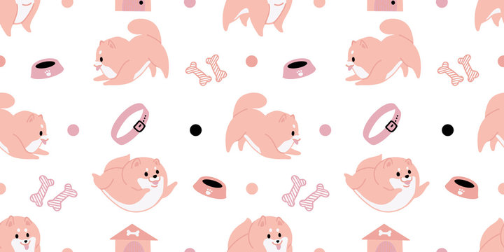 CUTE DOG SEAMLESS PATTERN CARTOON DOODLE COLLECTION