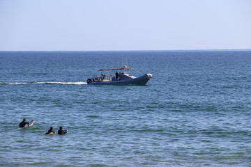 Obraz premium Océan Atlantique vu depuis la plage de Costa da Caparica, Portugal