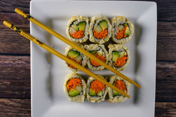 brown rice vegetable roll