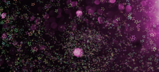 starry multicolor magical glittering lights background.