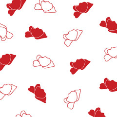 poppy pattern vector. red flowers background