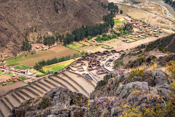 The ruins of the ancient Inca city of Pisac, Peru.