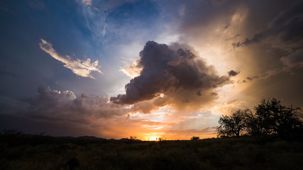 sunset in the mountains
