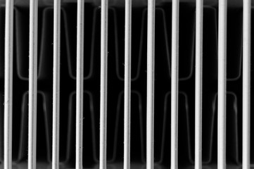 Metal grid background of radiator
