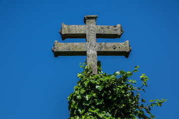 View of Ancient walls from Andrade Corvo Street. Braga. Portugal.