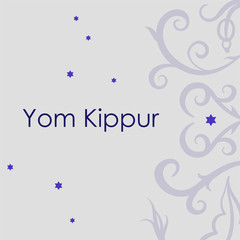Vector illustration on the theme of Yom Kippur holiday.