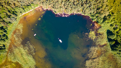 Wild bay in lake Plateliai