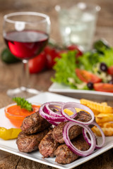 cevapcici on wood