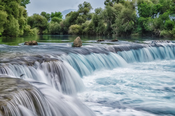 View of falls of Manavgat in Turkey removed beautifully with long exposure