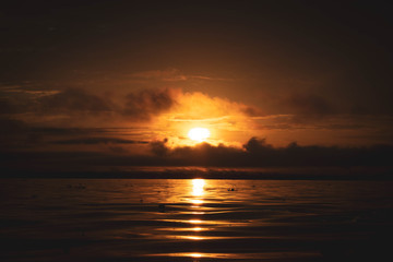 Sunrise on the Amazon river