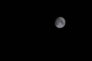 full moon on black background