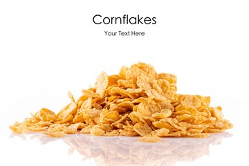 Breakfast cornflakes in a plate
