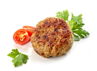 juicy homemade baked meat cutlet