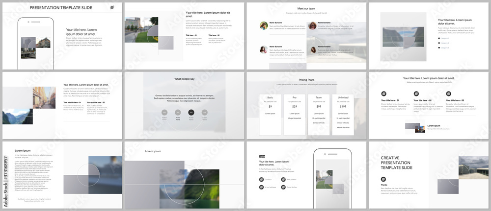 Canvas Prints bundle of editable business templates for digital app, web products. vector templates for website de
