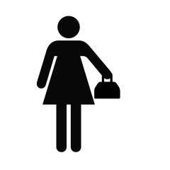 woman with gift box icon