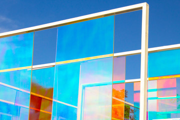 Colored glass panels, decoration background