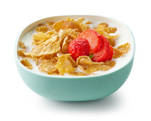 bowl of sweet cornflakes