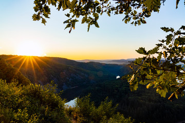 Sonnenaufgang an der Saarschleife