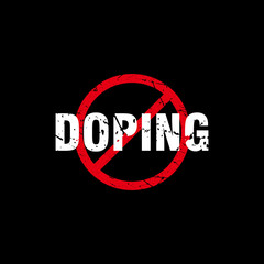Fototapeta premium stop doping illustration with red grunge forbidden sign, stop dopingcampaign template vector