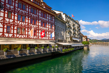 Wonderful mansions in the city center of Lucerne - travel photography