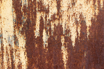 abstract background. rust on metal. erosion of the metal from the effects of the environment