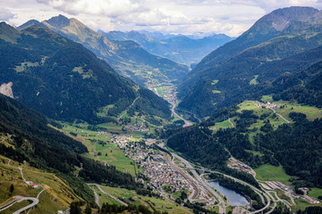 Fototapeta na wymiar Famous Gotthard Pass in Switzerland - travel photography