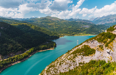 Aerial view of Bubal reservoir